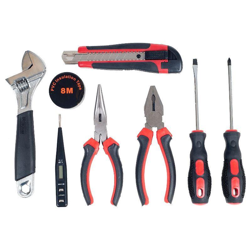 Stalwart Household Hand Tools - Includes Wrench, Screwdriver, Pliers, and More - Kit for Home, Car