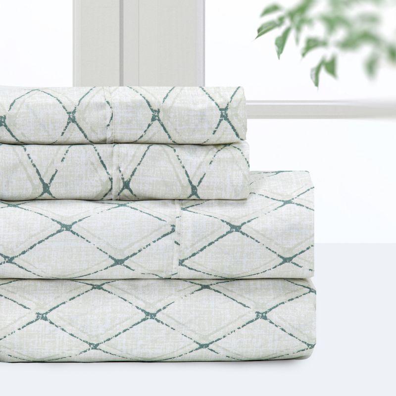 Pointehaven 100% Polyester Geometric Sheet Set
