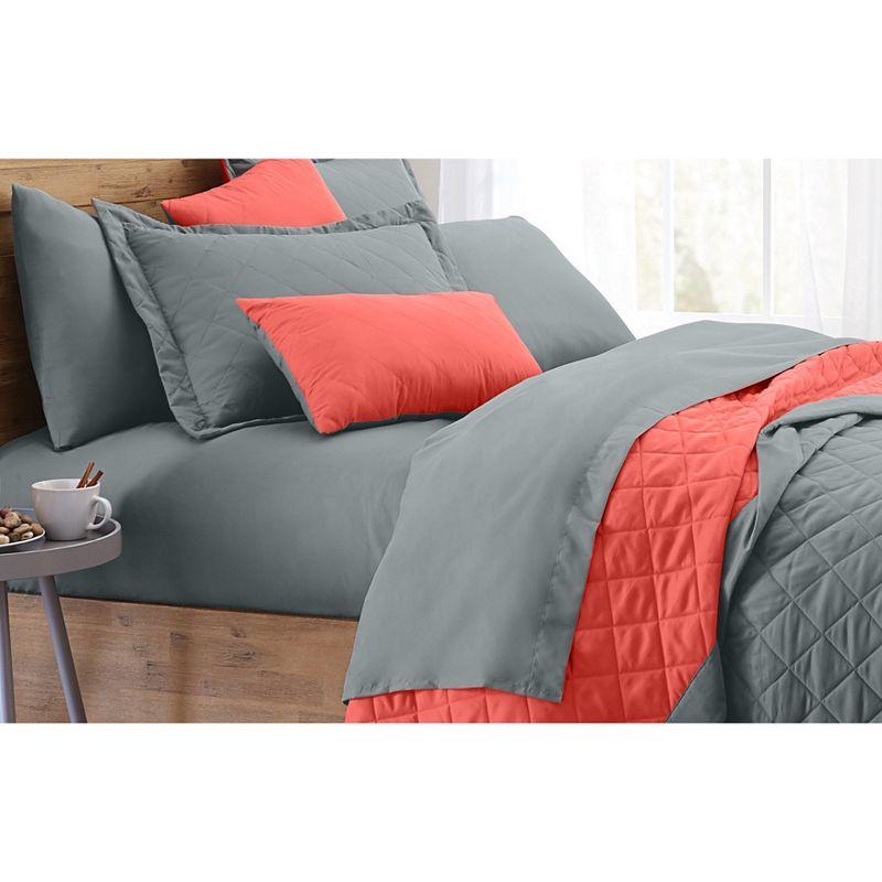 BrylaneHome BH Studio Solid Microfiber Sheet Set