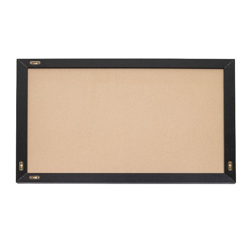 Sunnydaze Large Magnetic Chalkboard for Wall with Pine Frame and Chalk and Eraser - 36" x 24" - Black