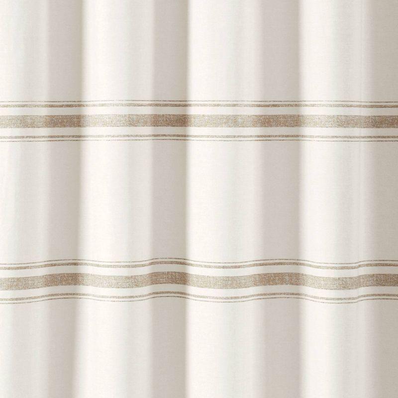 Farmhouse Striped Shower Curtain - Lush Décor