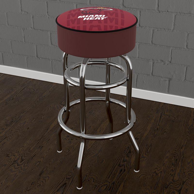 Trademark Global Upholstered Counter Stool with Metal Frame