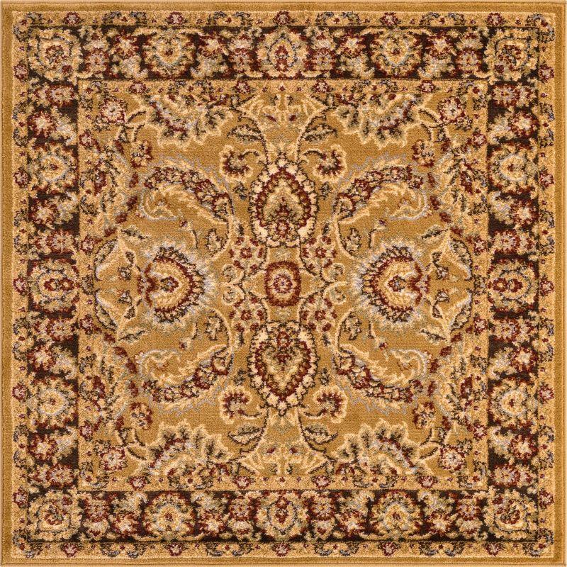 Unique Loom 4' 1 x 4' 1 Square Tan Voyage Asheville Area Rug