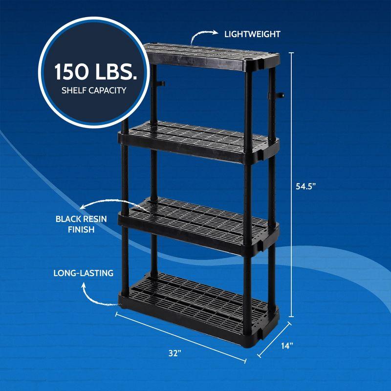 Black Adjustable Kids Storage Shelving Unit, 32.4" Length