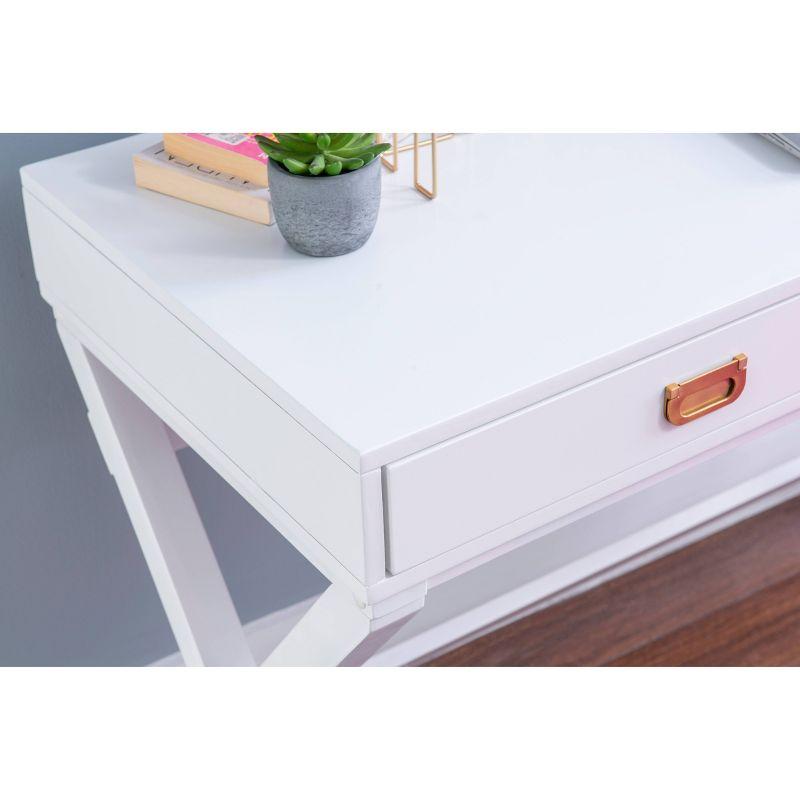 Peggy Wood Writing Desk with Drawers - Linon