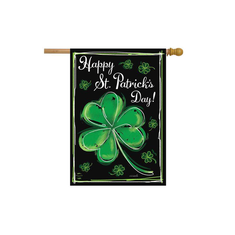 Briarwood Lane Shamrock St. Patrick's Day House Flag Clovers 28"