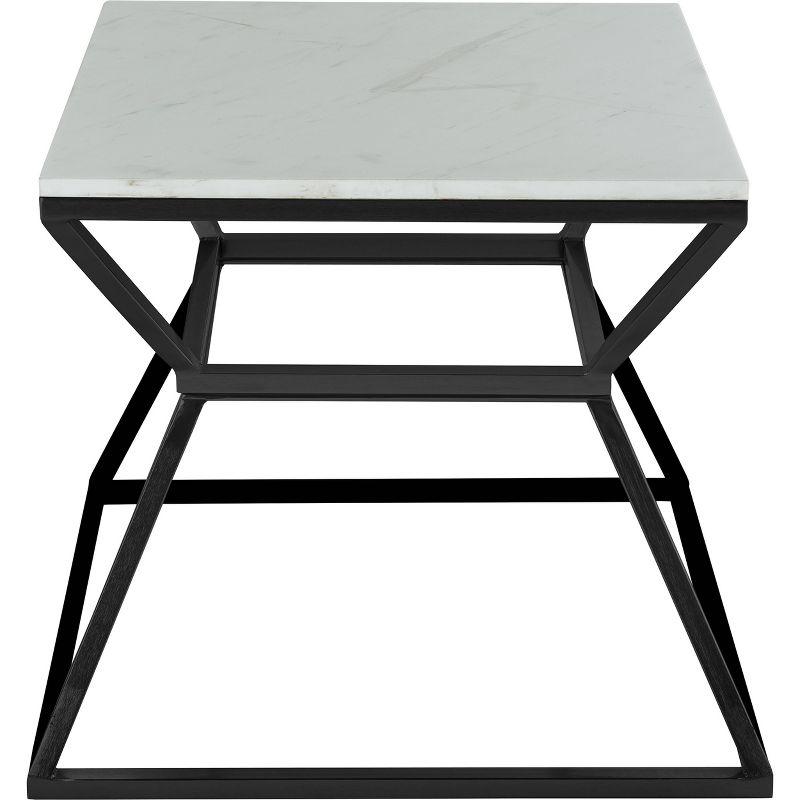 Adore Decor Audrey Marble Side Table, 17"