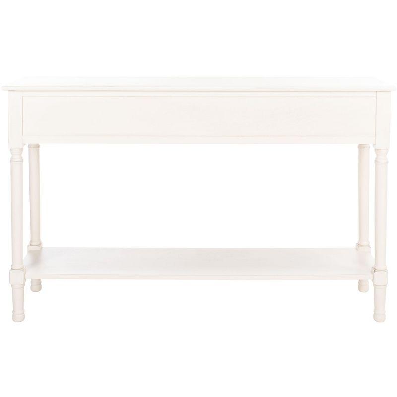 Peyton 3 Drawer Console Table - Distressed White - Safavieh