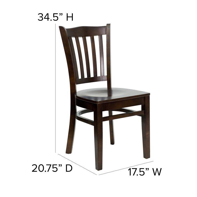 Classic Windsor High Slat Back Walnut Wood Side Chair