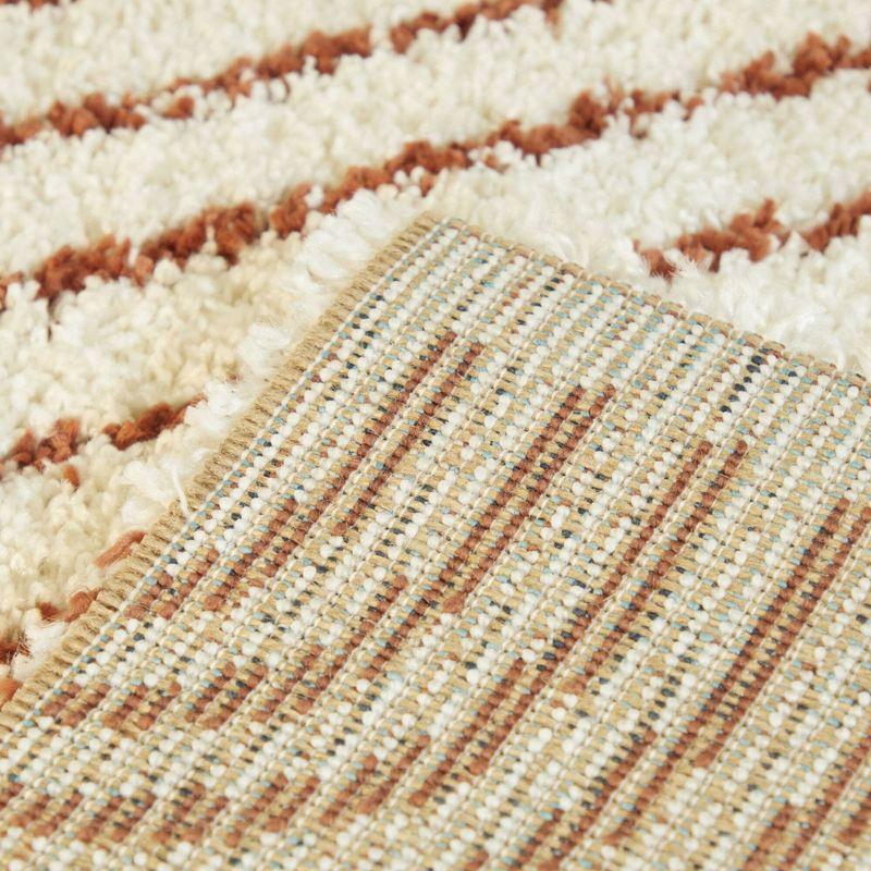 7'10"x10' Hailey Rainbow Striped Kids' Rug White/Red - Balta Rugs: Playroom, Bedroom, High Pile, Fade & Stain Resistant