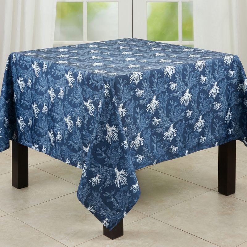 Saro Lifestyle Coastal Tablecloth With Sea Coral Design