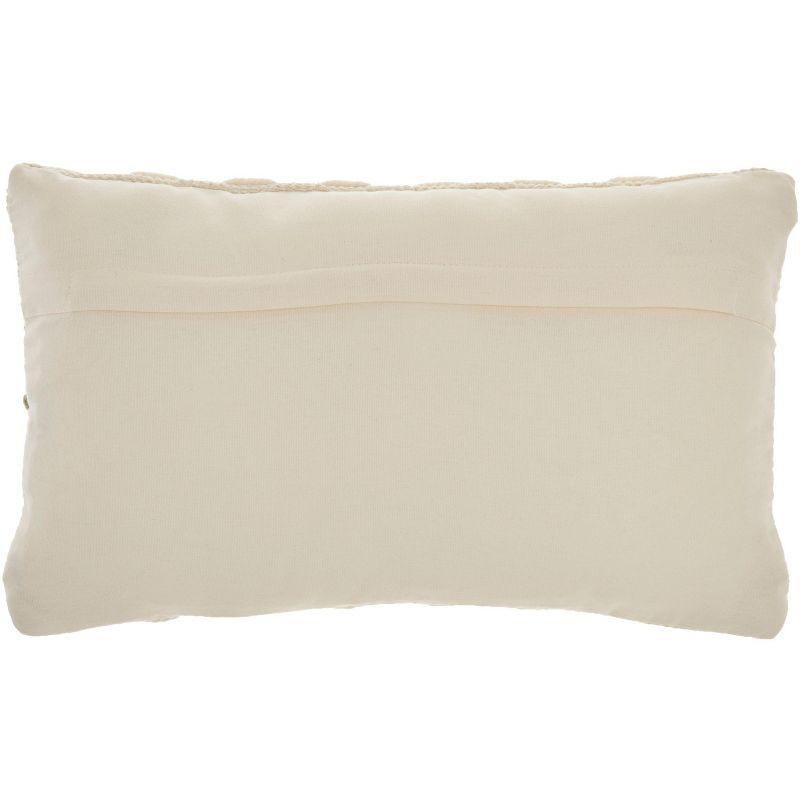 Mina Victory GC384-012020 Textured Cotton Blend Throw Pillow
