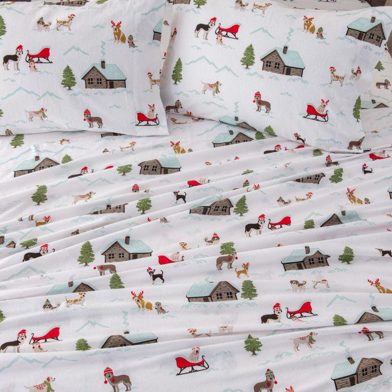 100% Cotton Holiday Flannel Sheet Set - Great Bay Home