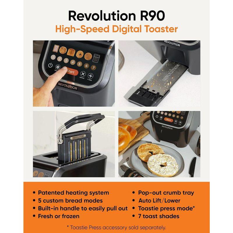 Revolution InstaGLO R90 Smart Digital Touchscreen Toaster Matte Black