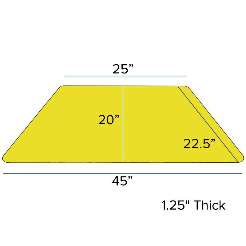 Sunny Trapezoid 22.5''W x 45''L Laminate Collaborative Activity Table