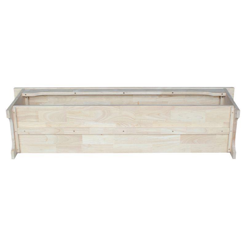 60" Brookstone Bench - International Concepts: Solid Wood, Unfinished, Parawood, Seats 2