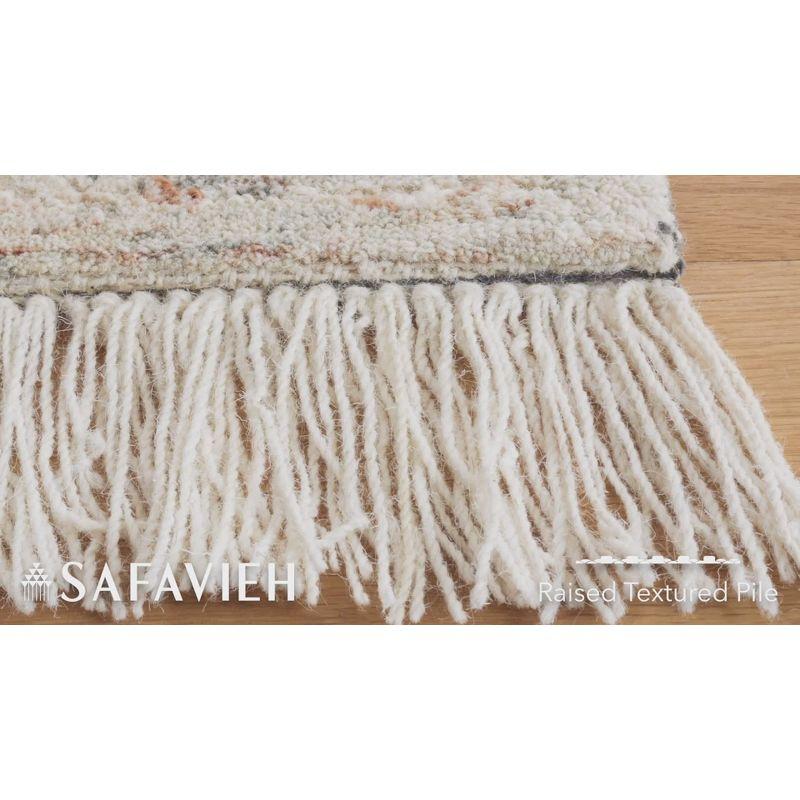 Ikat IKT801 Hand Tufted Area Rug - Ivory/Grey - 4'x6' - Safavieh.