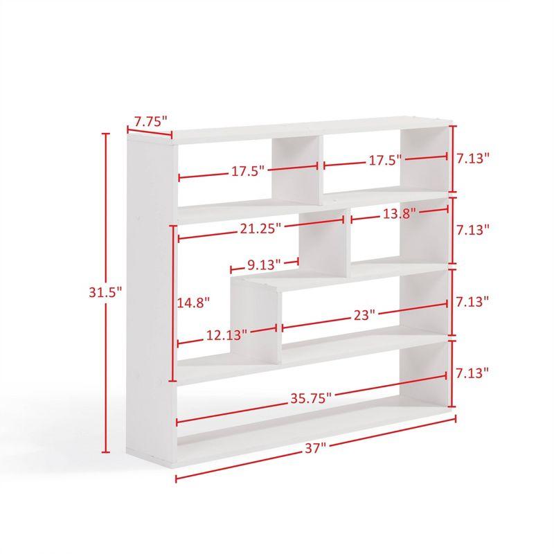 37" x 31.5" Rectangular Shelf Unit Black - Danya B.: Modern Storage, Floating Design, MDF Composite