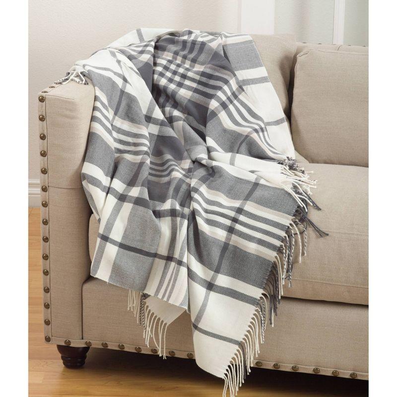 Gray Plaid Design Throw (50"X60")