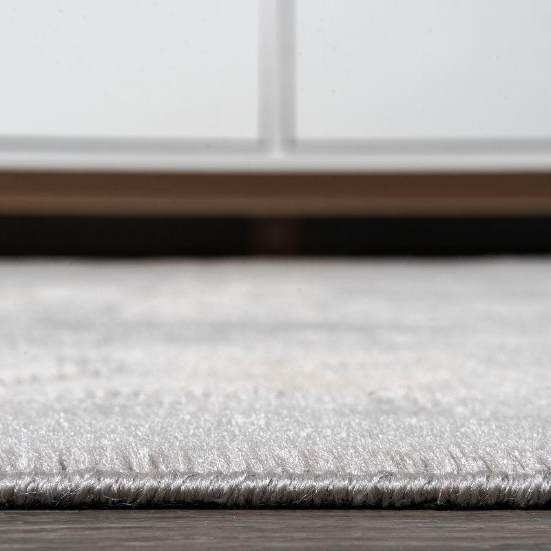4'x6' Rosalia Cottage Medallion Area Rug, Ivory/Gray - JONATHAN Y