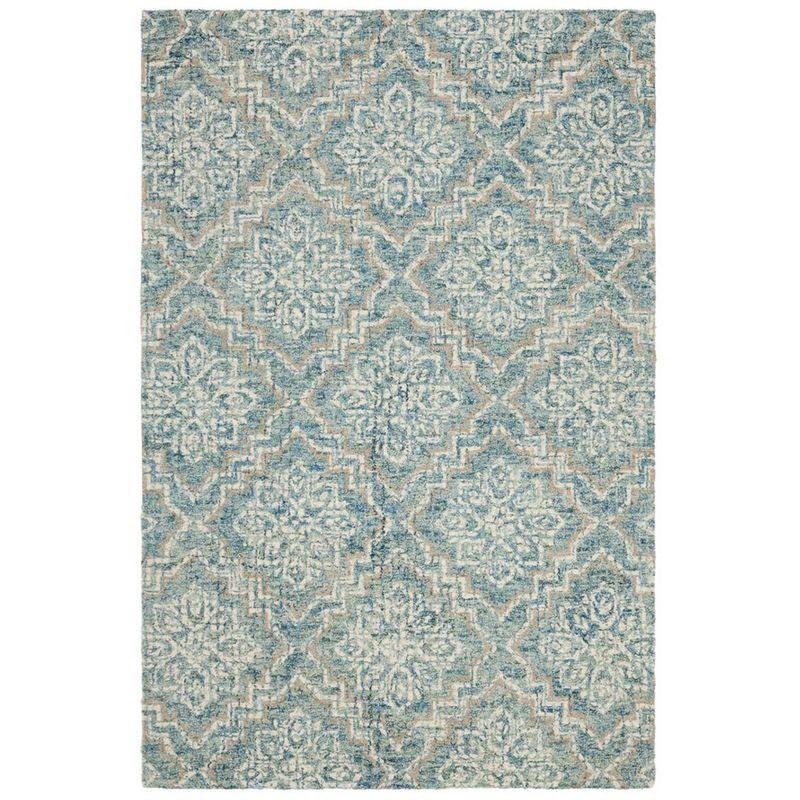 Abstract ABT201 Handmade Indoor Accent Rug - Blue/Grey - 3'x5' - Safavieh