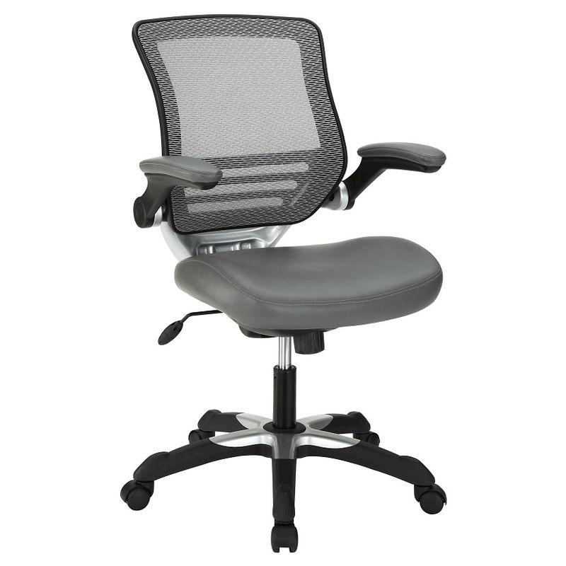 Edge Modern Gray Mesh and Leatherette Adjustable Office Chair