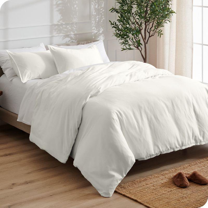 Cream Ultra-Soft Microfiber King/Cal King Duvet Cover Set