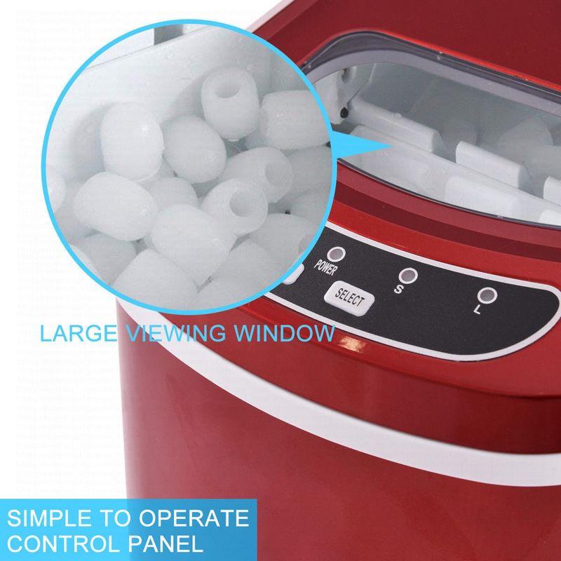 Costway Portable Compact Electric Ice Maker Machine Mini Cube 26lb/Day