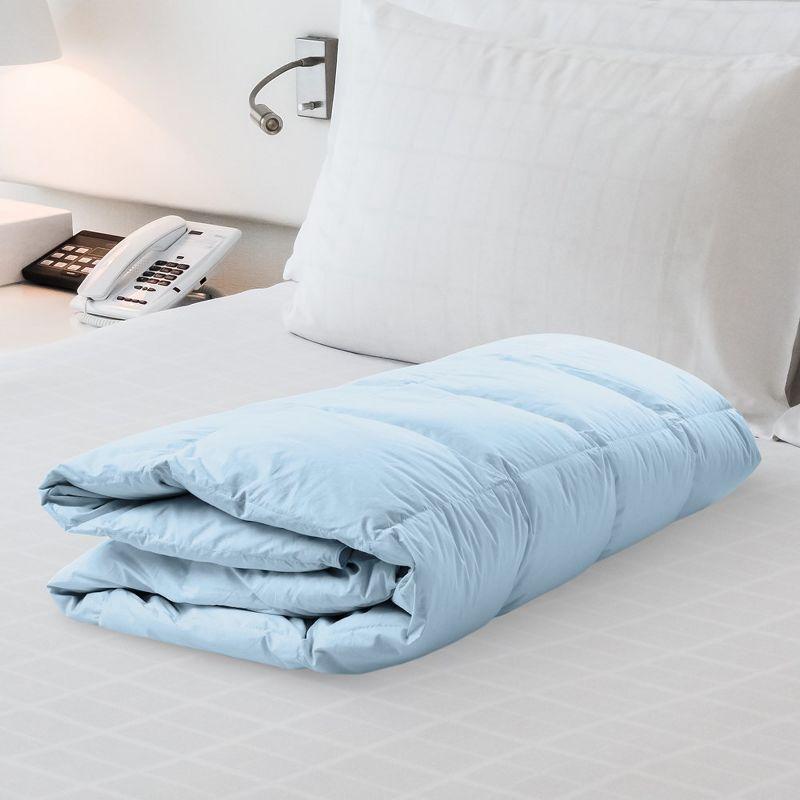 Twin Light Blue Down Alternative Microfiber Comforter