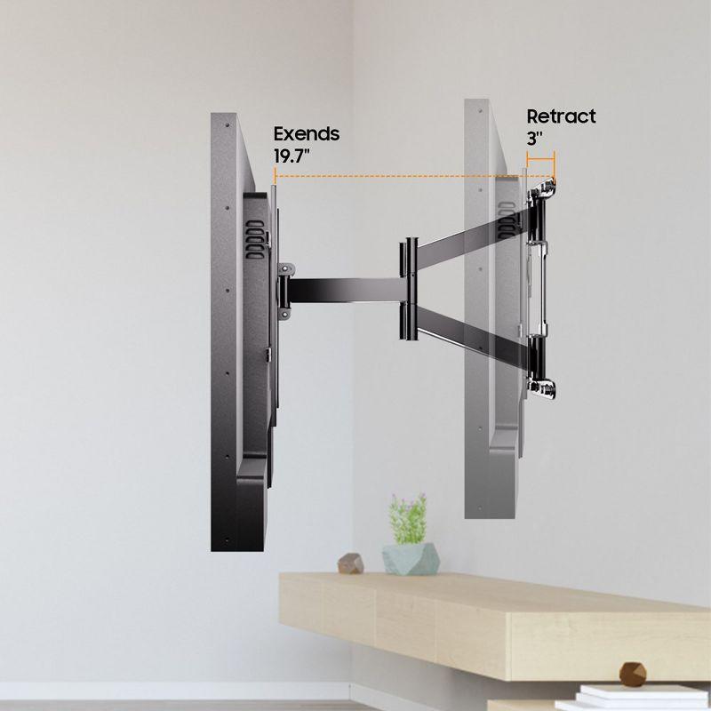 Sylvox Full Motion Outdoor TV Wall Mount for 40-75 inches, with Flexible 6 Articulating Dual Arms for Flat Curved Screen TV