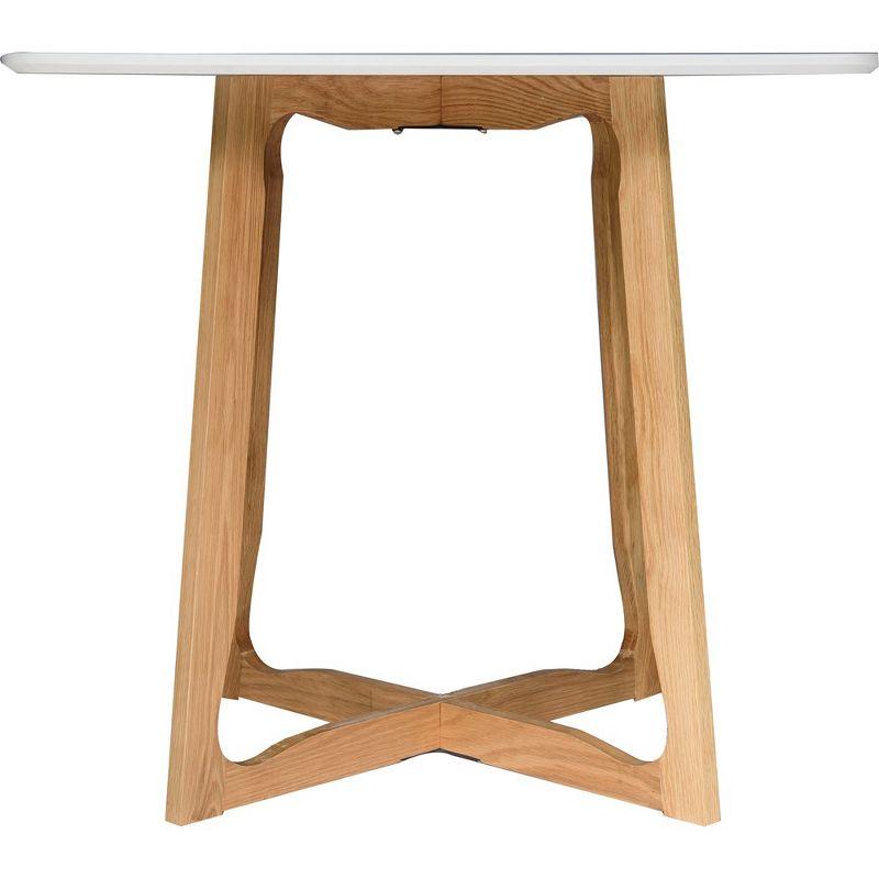 LeisureMod Cedar Modern Square Dining Table with a Criss Cross Frame