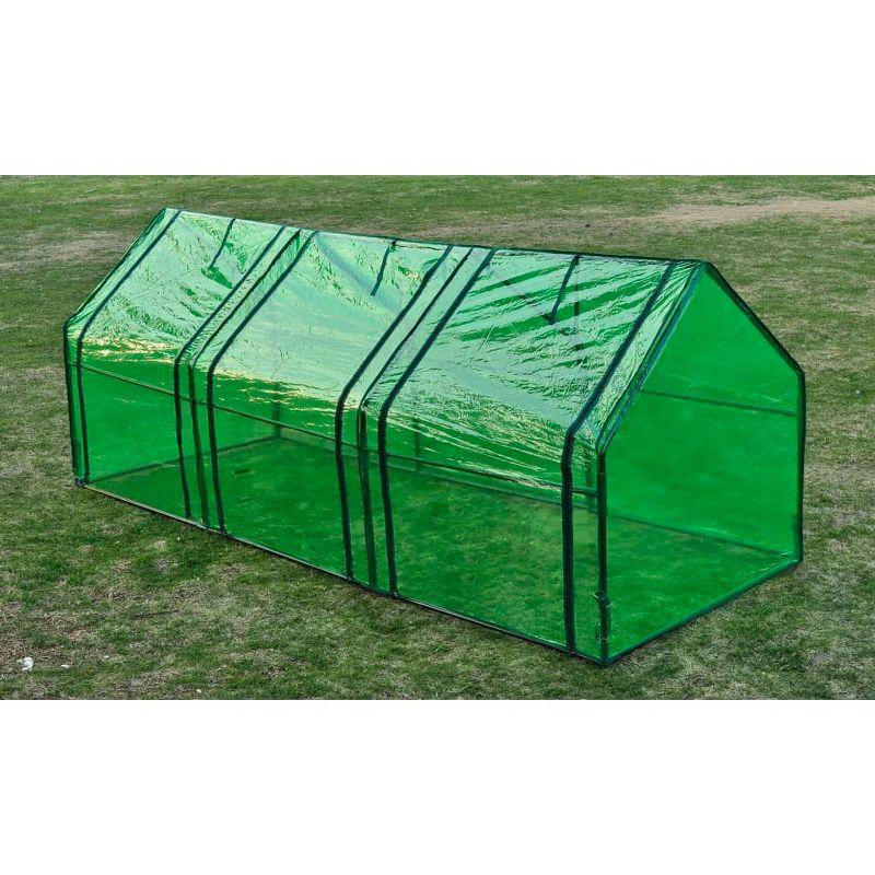 Large Green Transparent PVC Greenhouse with Steel Frame