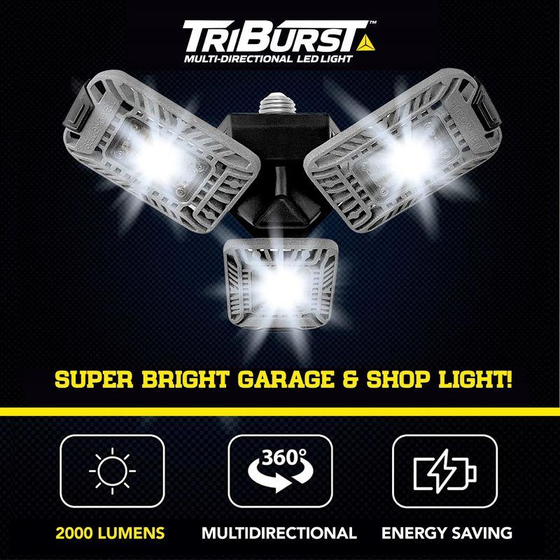 Bell + Howell Bell+Howell Triburst Multi-Directional 2000 Lumens Light, Screws Onto Any Standard Light Socket