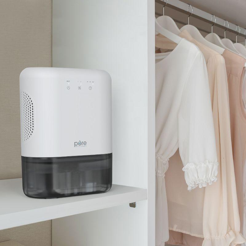 Pure Enrichment Pure Dry Elite Dehumidifier White: Small Room & Bathroom, 20 Oz/Day, Auto Shut-Off, 100-300 Sq. Ft.