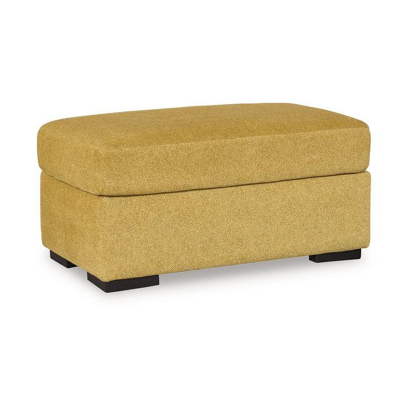 Sunflower Yellow Modern Upholstered Ottoman Pouf