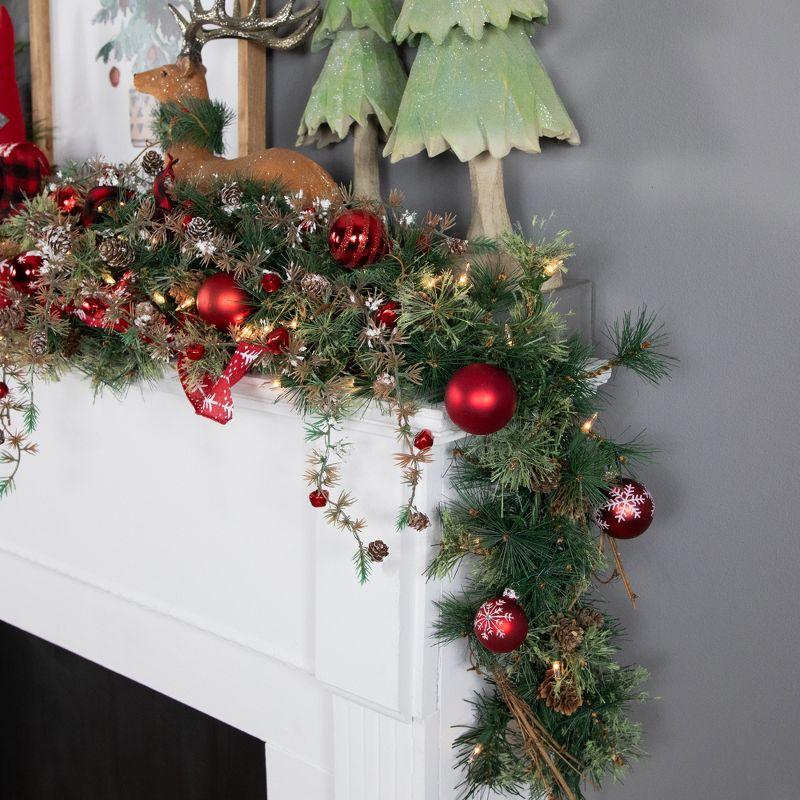 Pre-Lit Country Mixed Pine Artificial Christmas Garland - Clear Lights