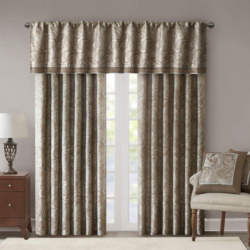 Madison Park Aubrey Jacquard Single Window Valance