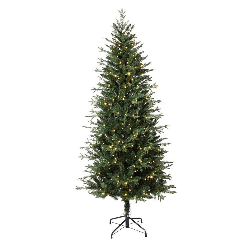 6.5' Artificial Fir Christmas Tree with Color & Clear Lights