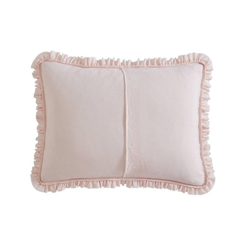 Laura Ashley Hailee Solid Pink Cozy Quilt Set