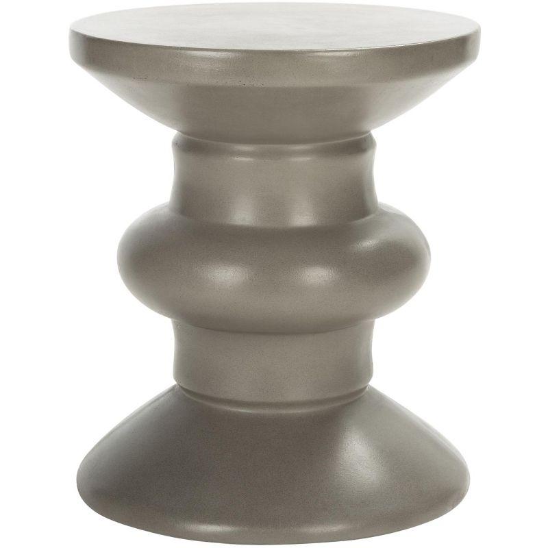 Jiraiya Concrete Accent Stool - Indoor/Outdoor - VNN1033 - Gray - Safavieh