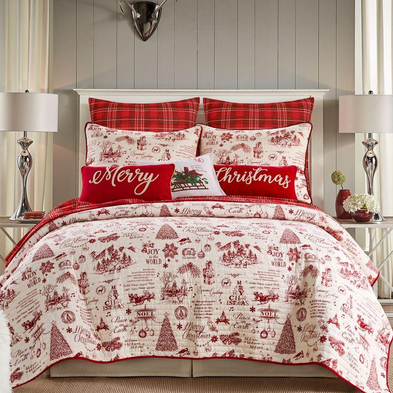 Yuletide Holiday Euro Sham Set of 2 Red - Levtex Home