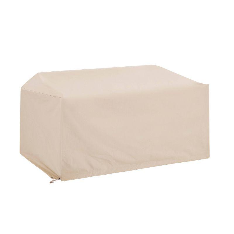 Outdoor Loveseat Furniture Cover - Tan - Crosley: Waterproof Polyester Sofa Protector with Drawstring Closure