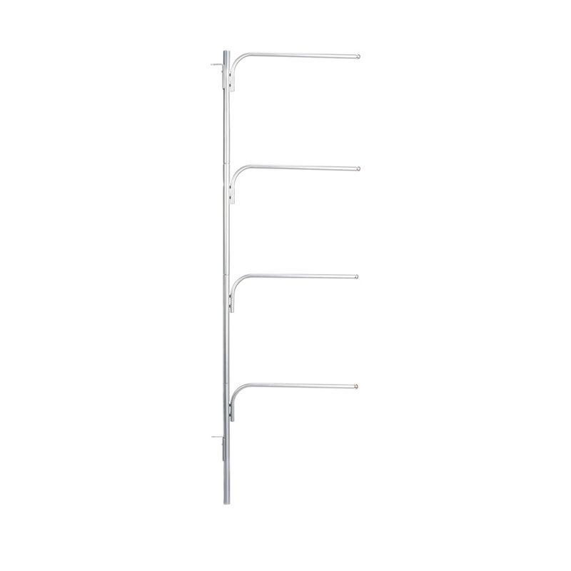 Hinge-It Clutterbuster Family Towel Bar, Silver