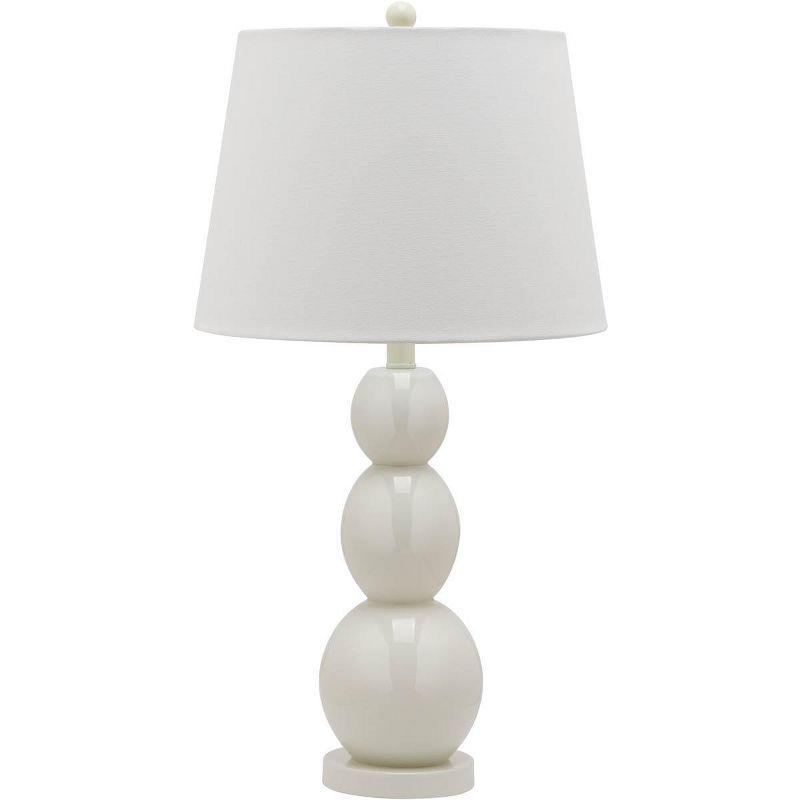 Jayne 3 Sphere Table Lamp (Set of 2) - 26.5 Inch Height - LIT4089 - White - Safavieh