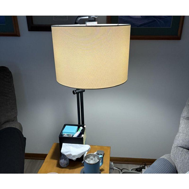 Baronvale Metal Floor Lamp Black - Signature Design by Ashley: Adjustable Arm, UL Listed, Modern Style Lighting