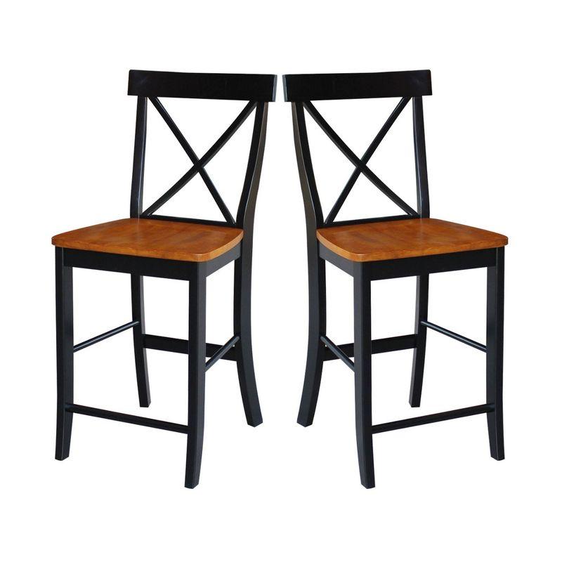 24" Martha X Back Counter Height Barstool - International Concepts