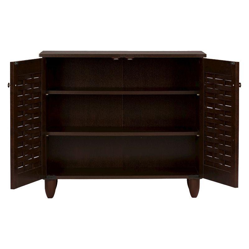 Winda Modern and Contemporary 2-Door Wooden Entryway Shoes Storage Cabinet: UPC 847321042728 - Baxton Studio