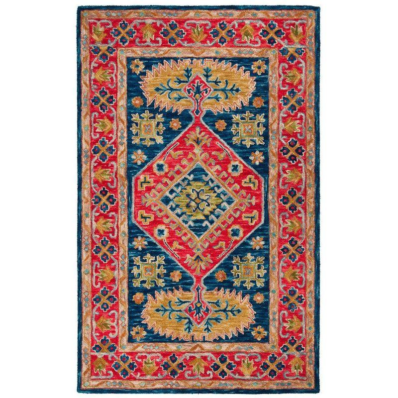 Aspen APN523 Hand Tufted Accent Rug - Red/Blue - 2'x3' - Safavieh.