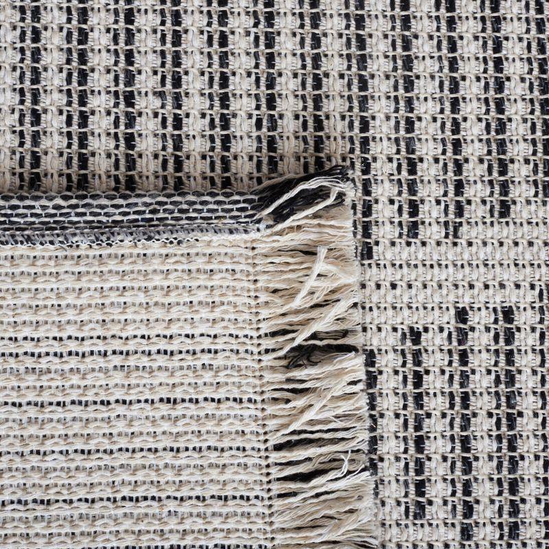 Augustine AGT503 Machine Made Indoor Area Rug - Ivory/Black - 6'-4"x6'-4" - Safavieh