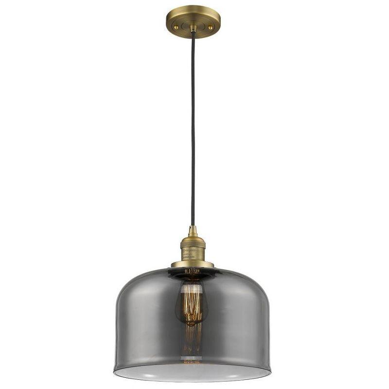 Brushed Brass and Glass Mini Pendant Light